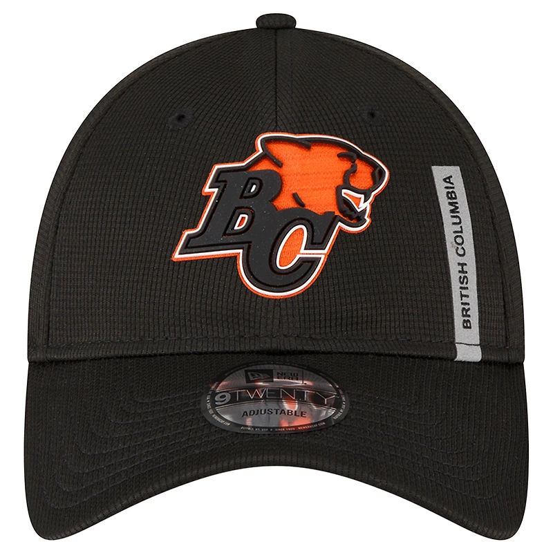 Casquette ajustable 9TWENTY BC Lions Sideline New Era pour homme, noire
