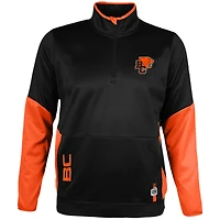 Men's New Era Black BC Lions Sideline Performance Fleece Quarter-Zip Top