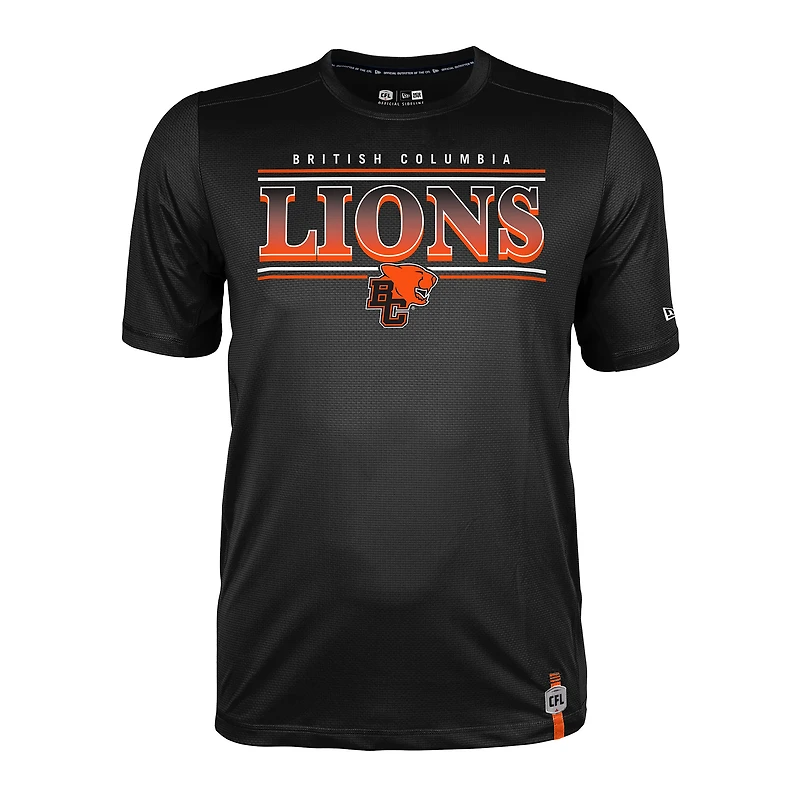 T-shirt de performance noir BC Lions pour homme New Era
