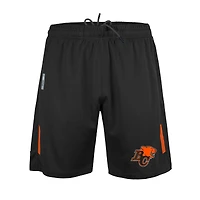 Men's New Era  Black BC Lions Sideline Swift Performance Knit Shorts