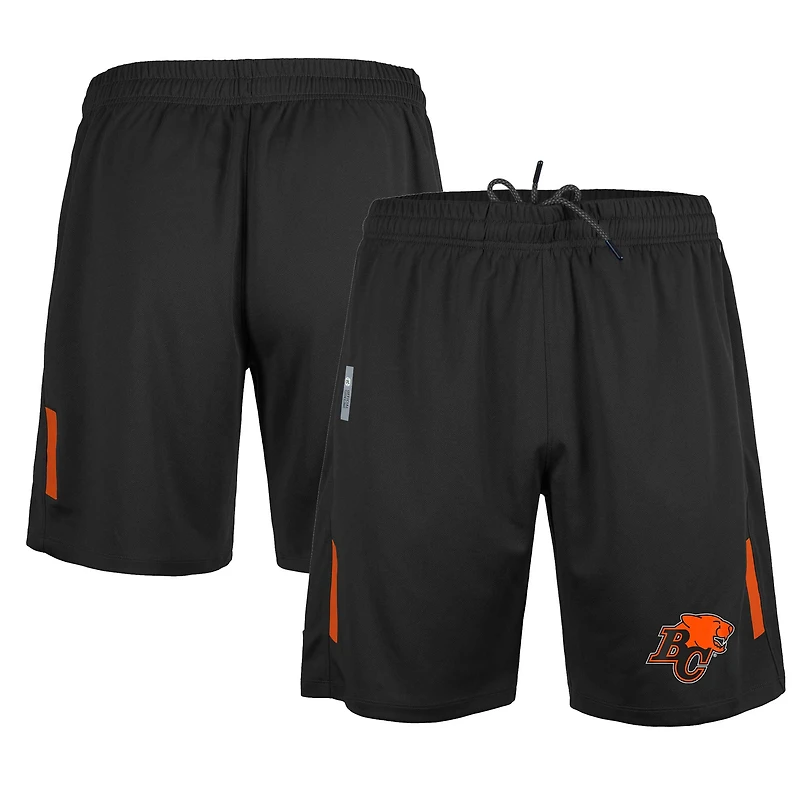 Men's New Era Black BC Lions Sideline Swift Performance Knit Shorts