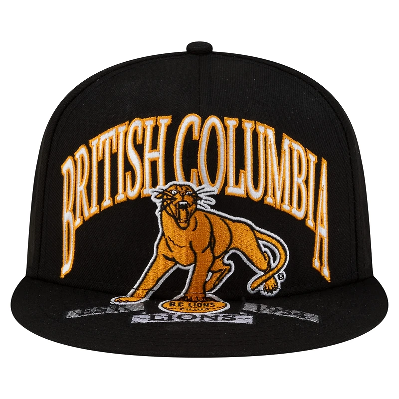 Men's New Era Black BC Lions Turf Traditions 9FIFTY Snapback Hat