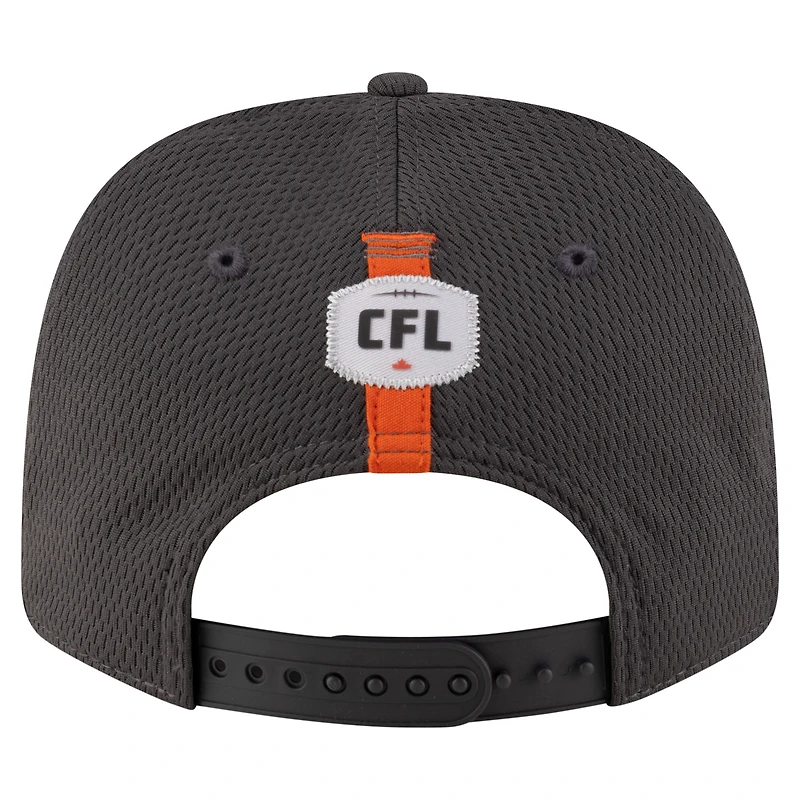Casquette extensible à pression New Era 9SEVENTY Sideline Alternate pour homme, couleur anthracite, des Lions de la Colombie-Britannique
