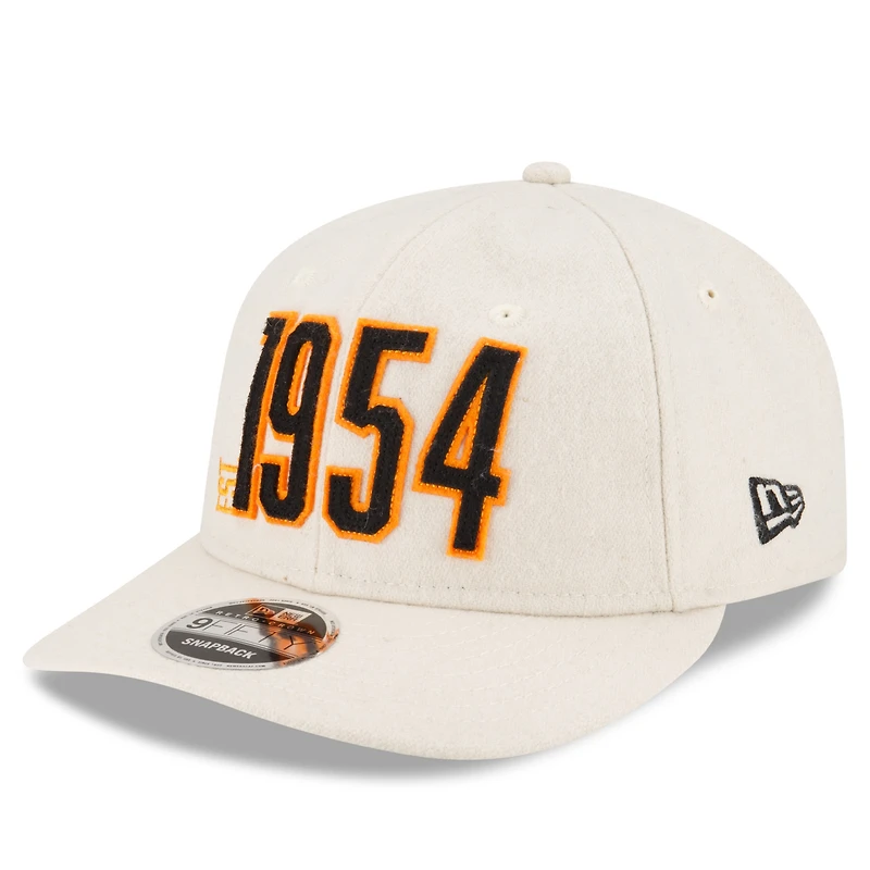 Casquette Snapback réglable New Era BC Lions Turf Traditions Retro Crown 9FIFTY crème pour hommes