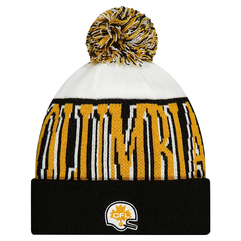 Men's New Era  Orange BC Lions Turf Traditions Cuffed Knit Hat with Pom