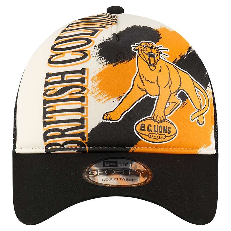 Men's New Era White BC Lions Turf Traditions 9FORTY Adjustable Hat