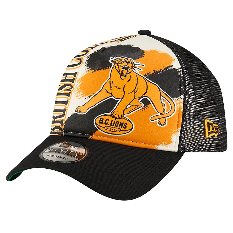 Casquette ajustable BC Lions Turf Traditions 9FORTY blanche New Era pour homme