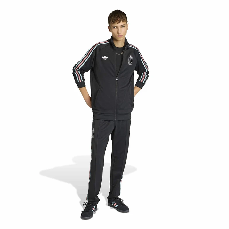 Men's adidas Black Belgium National Team Originals Full-Zip Track Jacket
