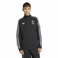 Veste de survêtement zippée adidas Originals noire pour homme, modèle Équipe nationale Belgique