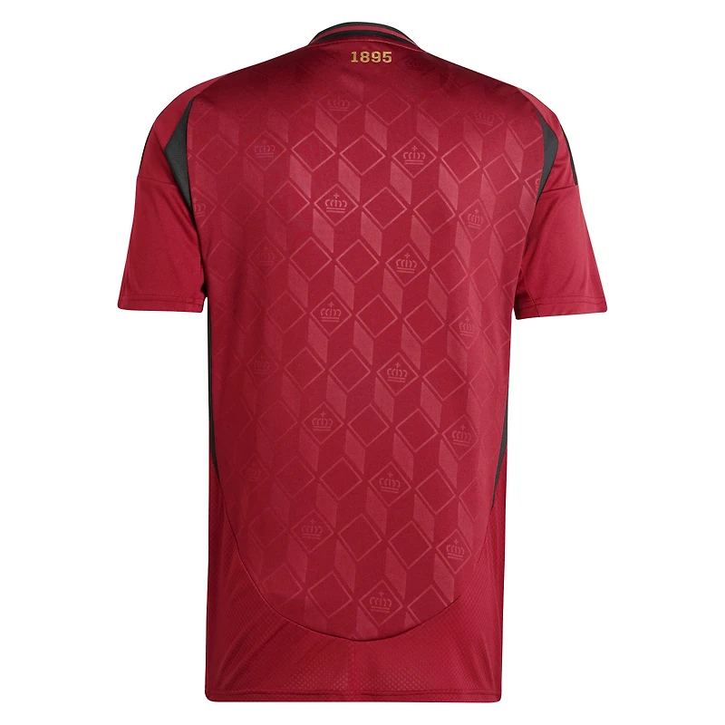 Maillot adidas Bordeaux Réplique Domicile Équipe Nationale de Belgique 2024 pour Homme