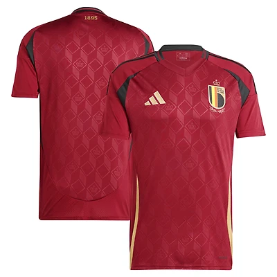 Maillot adidas Bordeaux Réplique Domicile Équipe Nationale de Belgique 2024 pour Homme