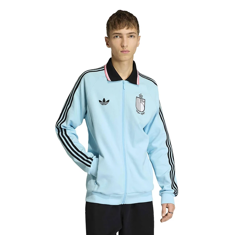Men's adidas Light Blue Belgium National Team 2026 Away Full-Zip Anthem Jacket