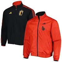 Veste Homme adidas Rouge/Noir Belgium National Team AEROREADY Reversible Anthem Full-Zip Jacket