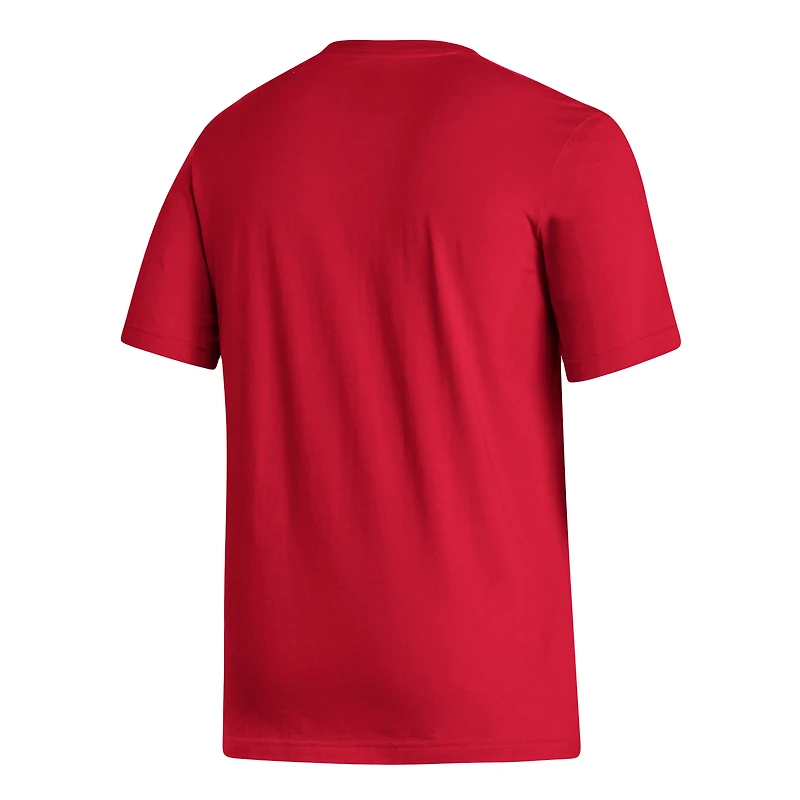T-shirt adidas rouge avec écusson de l'équipe nationale Belgique pour hommes