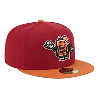 Casquette ajustée 59FIFTY pour homme New Era rouge foncé Beloit Sky Carp Theme Nights