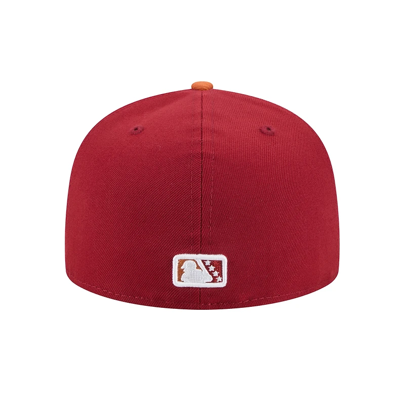 Casquette ajustée 59FIFTY pour homme New Era rouge foncé Beloit Sky Carp Theme Nights