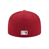 Casquette ajustée 59FIFTY pour homme New Era rouge foncé Beloit Sky Carp Theme Nights