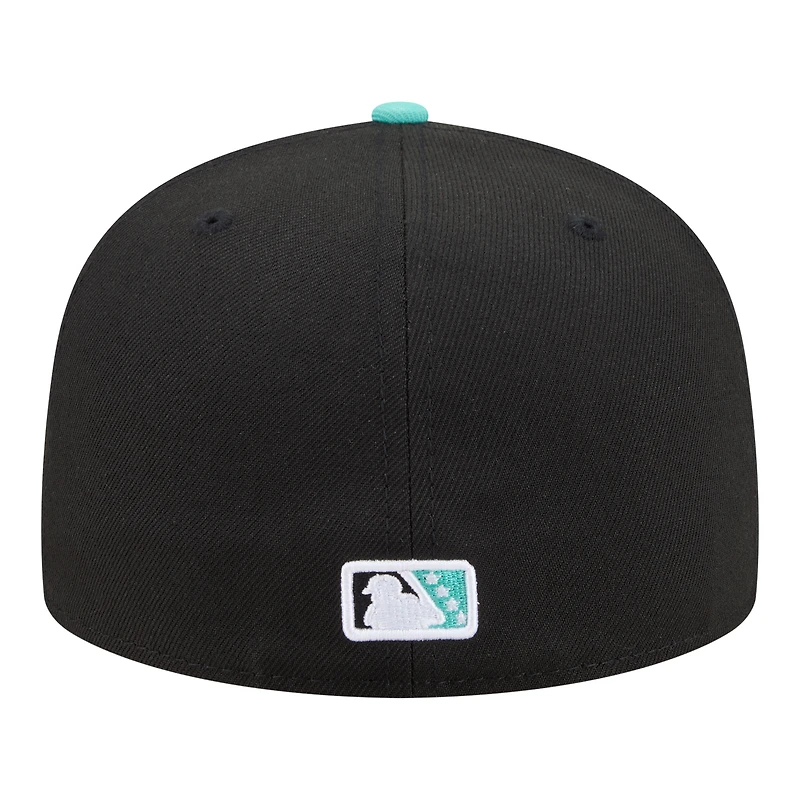 Men's New Era  Black/Aqua Beloit Sky Carp Minor League Theme Nights 59FIFTY Fitted Hat