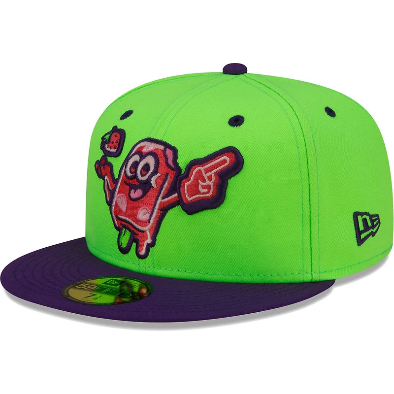 Casquette ajustée 59FIFTY Beloit Sky Carp Copa De La Diversion New Era pour homme, jaune