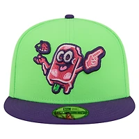 Casquette ajustée Beloit Sky Carp Copa de la Diversión 59FIFTY vert fluo New Era pour homme