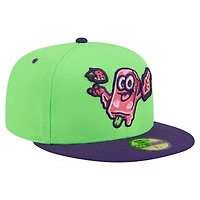 Casquette ajustée Beloit Sky Carp Copa de la Diversión 59FIFTY vert fluo New Era pour homme
