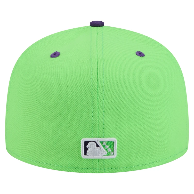 Casquette ajustée Beloit Sky Carp Copa de la Diversión 59FIFTY vert fluo New Era pour homme