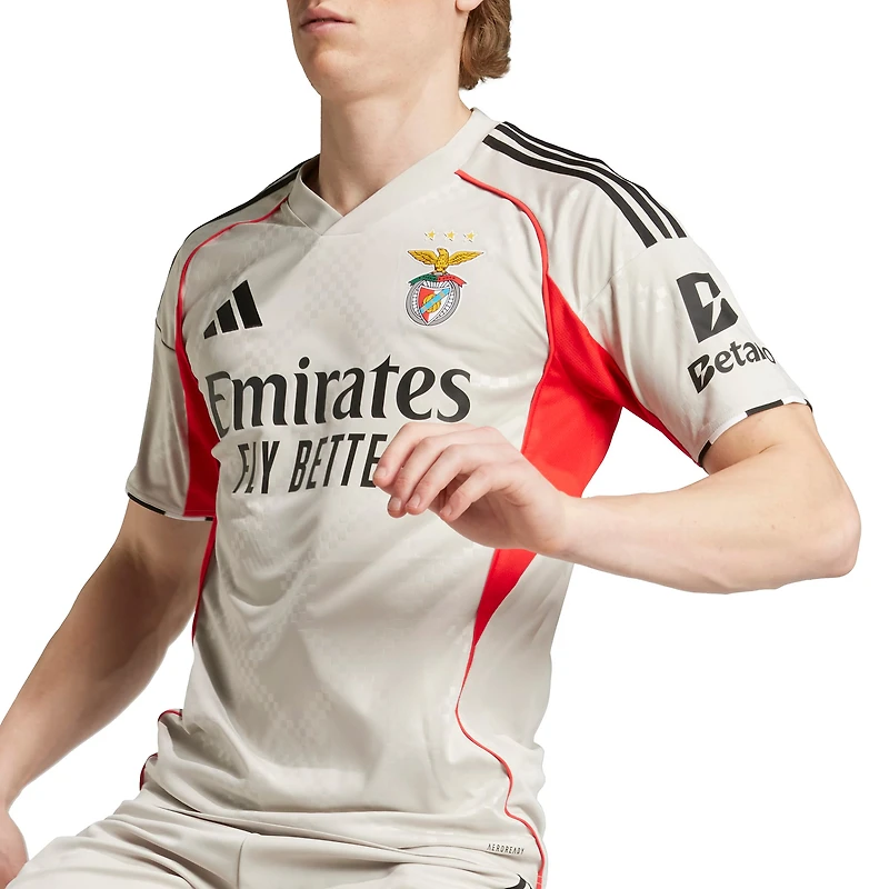 Maillot réplique extérieur adidas gris Benfica 2025/26 pour homme