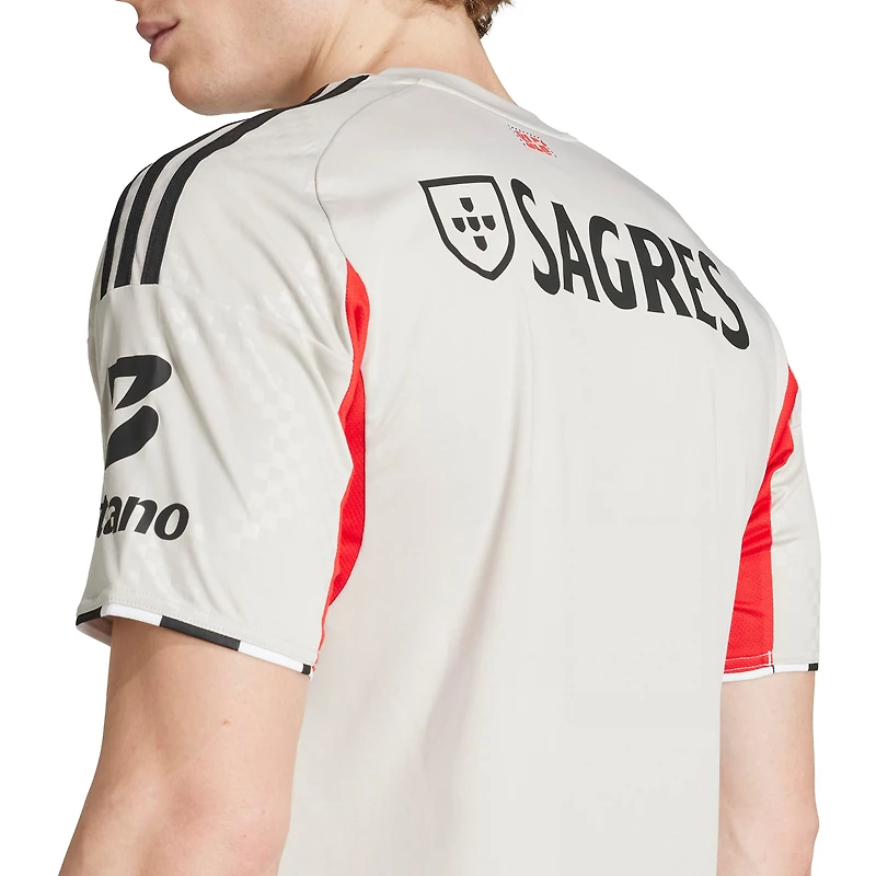Maillot réplique extérieur adidas gris Benfica 2025/26 pour homme
