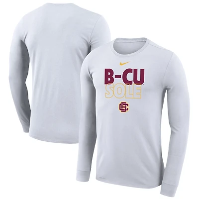 Nike  White Bethune-Cookman Wildcats 2023 On Court Bench Long Sleeve T-Shirt