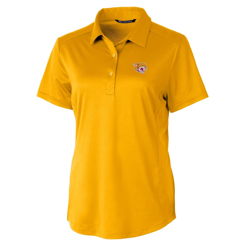 Women's Cutter & Buck Gold Bethune-Cookman Wildcats Prospect Textured Stretch Polo
