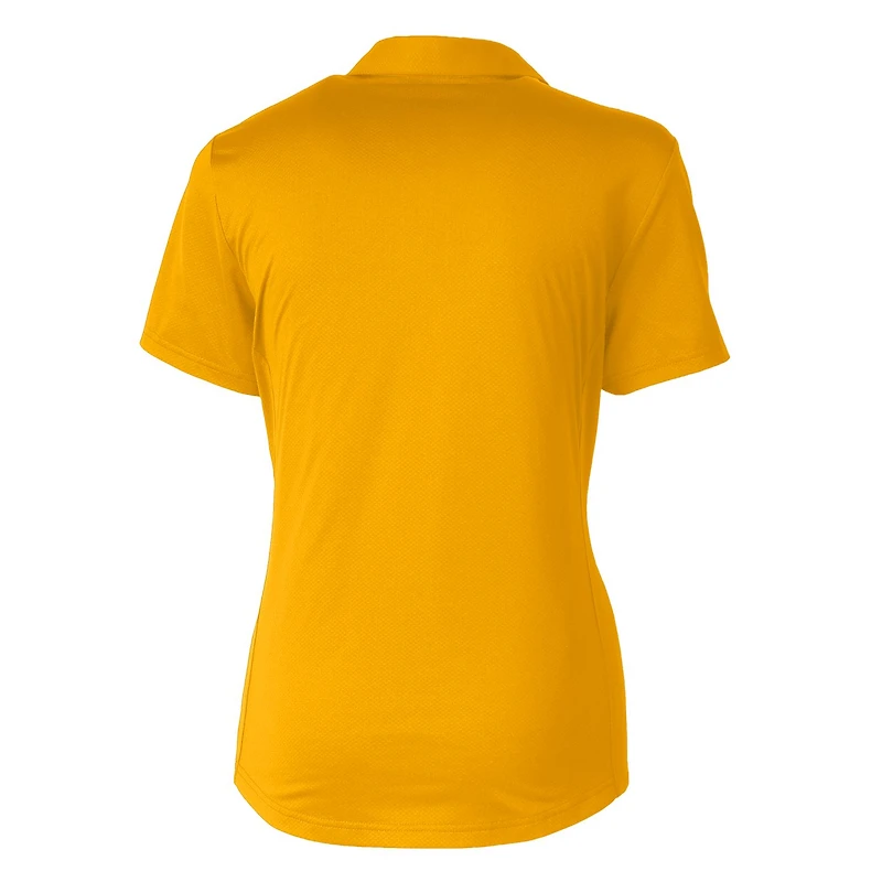 Women's Cutter & Buck Gold Bethune-Cookman Wildcats Prospect Textured Stretch Polo