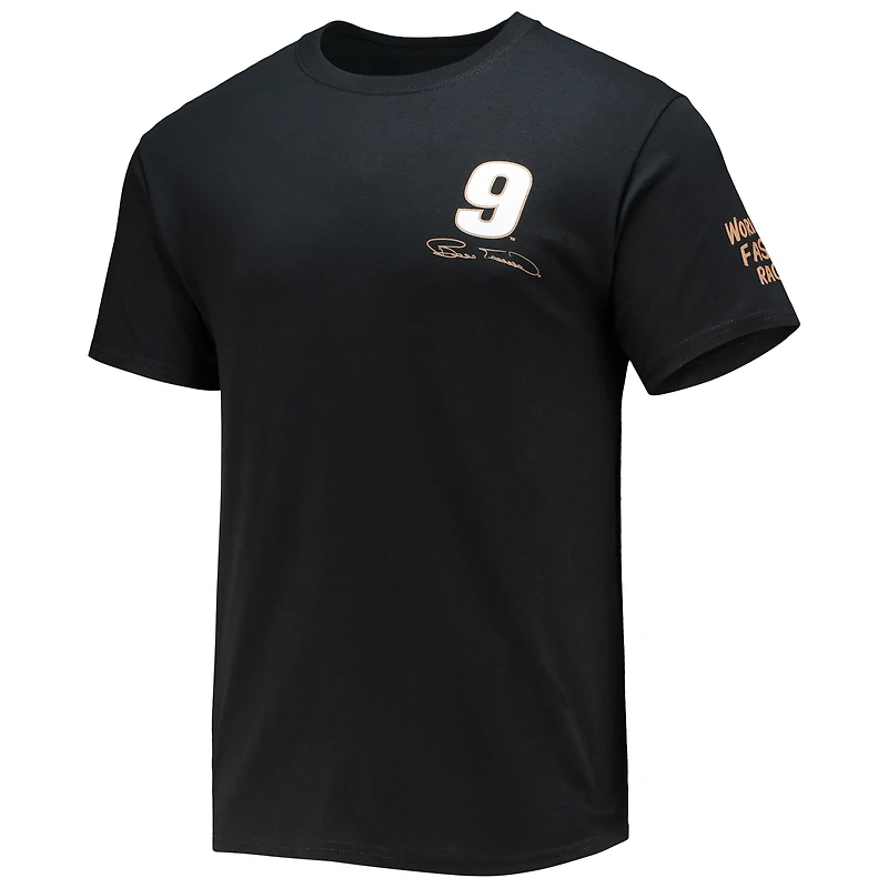 T-shirt à carreaux Bill Elliott Legends noir 3 points pour homme