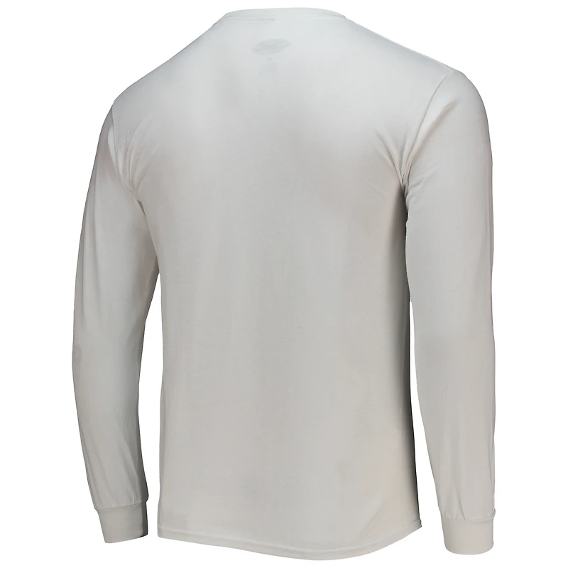 T-shirt à manches longues Bill Elliott 2 points et drapeau damier blanc pour homme