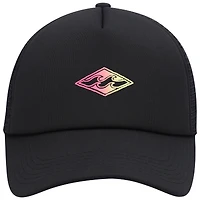Casquette Billabong Black Podium Foam Front Neon Logo Trucker Snapback pour homme