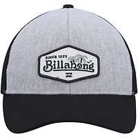 Men's Billabong Heather Gray/Black Walled Trucker Adjustable Snapback Hat
