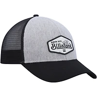 Men's Billabong Heather Gray/Black Walled Trucker Adjustable Snapback Hat