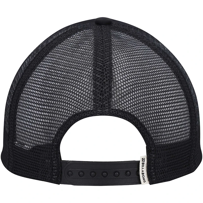 Women's Billabong Black Across Waves Trucker Snapback Hat