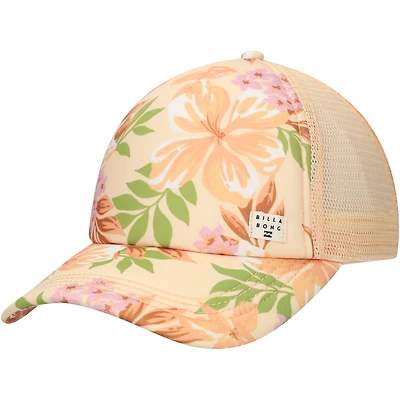 Casquette réglable Billabong Orange Heritage Mashup Trucker pour femme