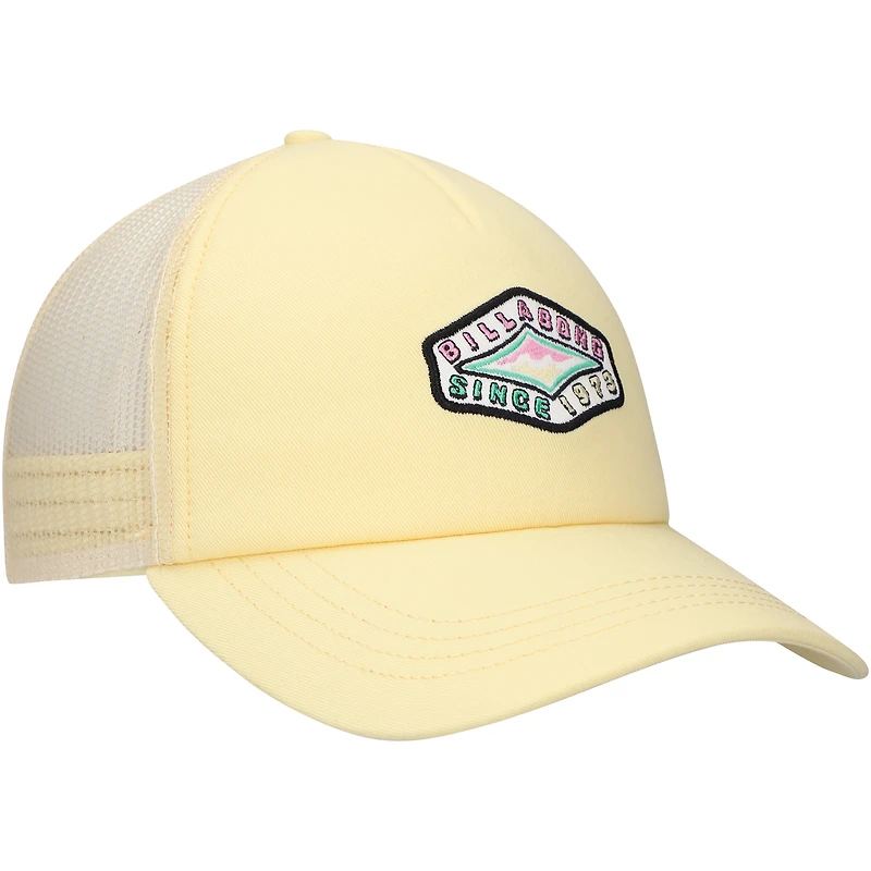 Casquette réglable Billabong jaune Aloha Forever Trucker pour femme