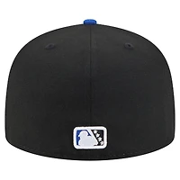 Casquette ajustée 59FIFTY Biloxi Shuckers Authentic Collection pour homme de New Era noire/bleue