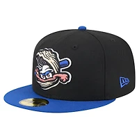 Men's New Era  Black/Blue Biloxi Shuckers Authentic Collection 59FIFTY Fitted Hat