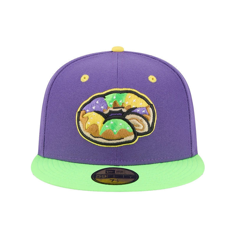 Men's New Era  Purple Biloxi Shuckers Theme Nights 59FIFTY Fitted Hat