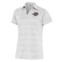 Women's Antigua White Biloxi Shuckers Compass Polo