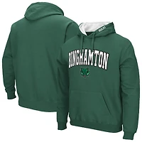 Men's Colosseum Green Binghamton Bearcats Arch & Logo 3.0 Pullover Hoodie