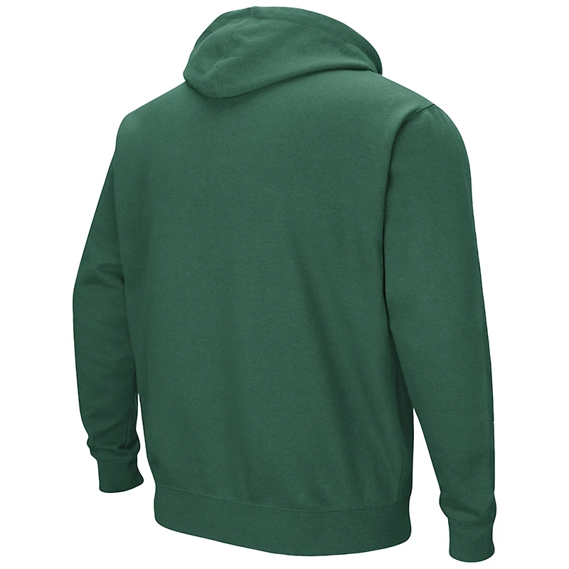 Men's Colosseum Green Binghamton Bearcats Arch & Logo 3.0 Pullover Hoodie