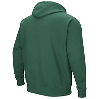 Men's Colosseum Green Binghamton Bearcats Arch & Logo 3.0 Pullover Hoodie