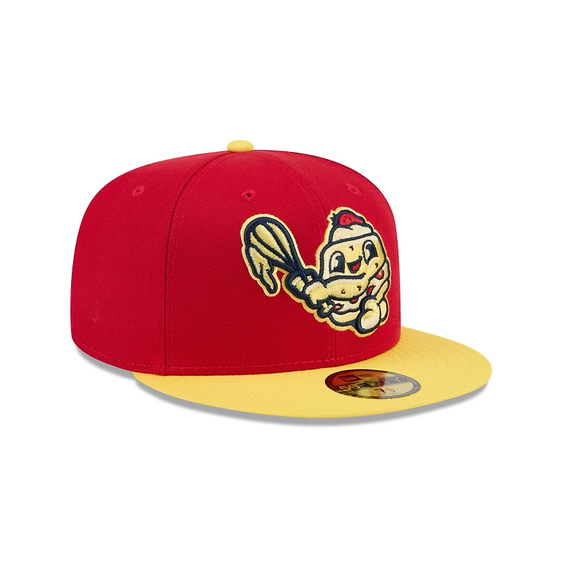 Men's New Era  Red Binghamton Rumble Ponies Theme Nights 59FIFTY Fitted Hat