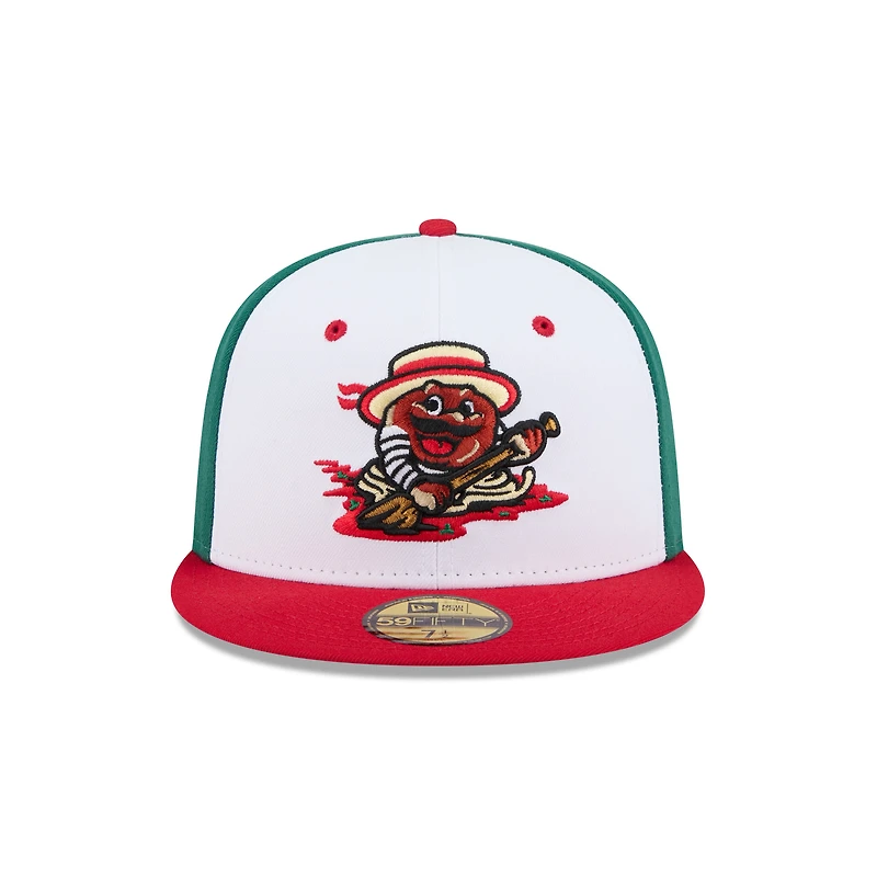 Men's New Era  White Binghamton Rumble Ponies Theme Nights 59FIFTY Fitted Hat