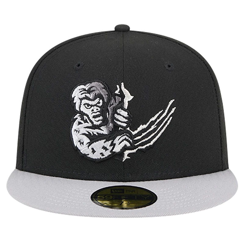 Casquette ajustée 59FIFTY noire Binghamton Rumble Ponies Theme Night Creatures New Era pour hommes