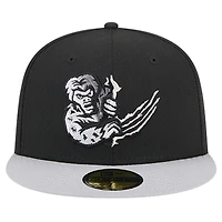 Casquette ajustée 59FIFTY noire Binghamton Rumble Ponies Theme Night Creatures New Era pour hommes
